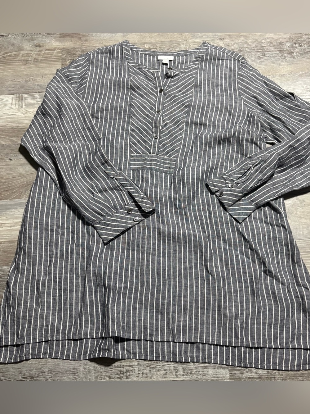 J. Jill Love Linen 1X 100% Linen Long Sleeve Blouse